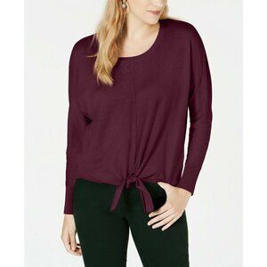 Style & Co Petite Tie-Front Pullover Sweater 319